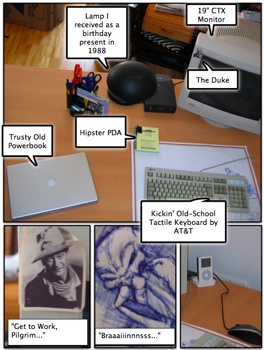 picture of Rube's desk picture of Rube's desk